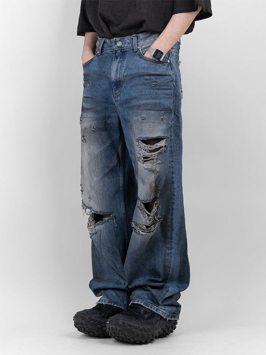 Dirty Wash Distressed Jeans
