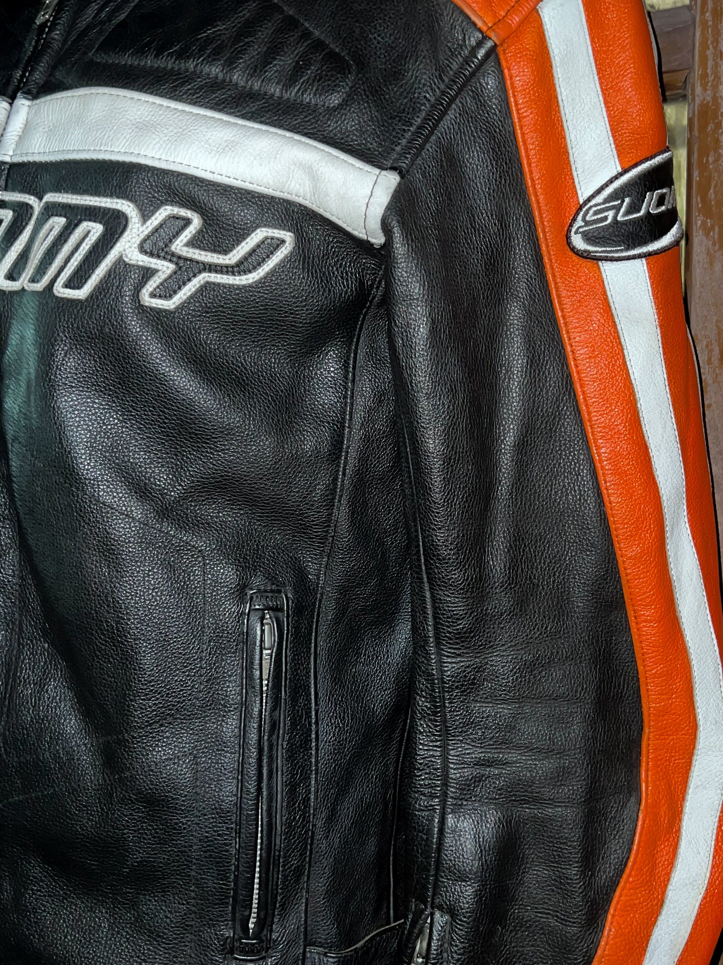 Vintage racing leather jacket 3