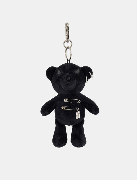 Black Angry Teddy Bear Keyring