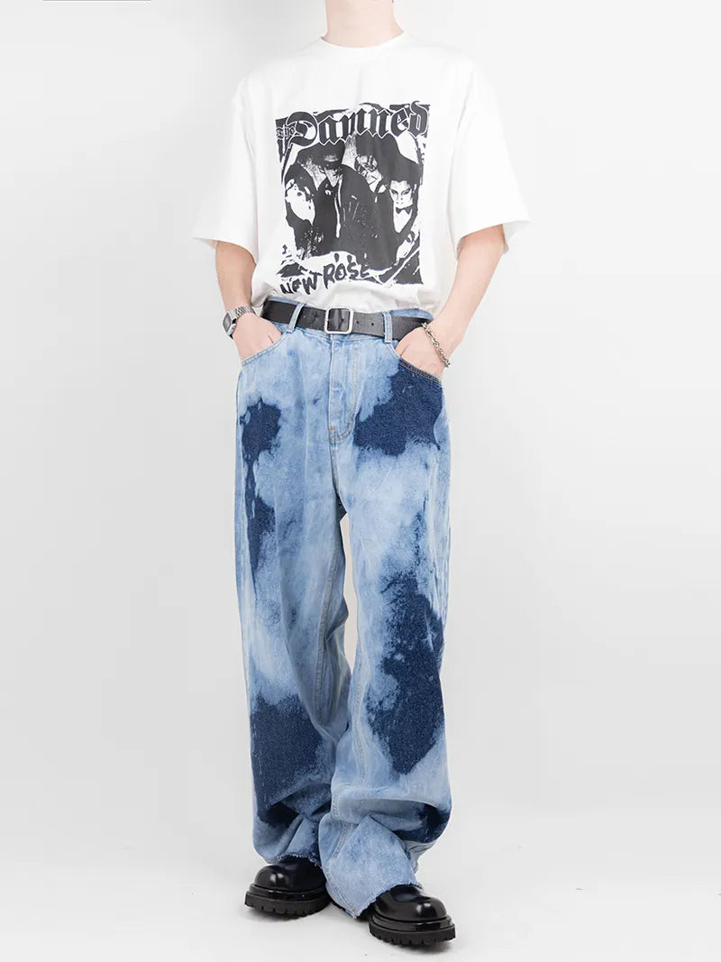 Tie Dye Blue Jeans