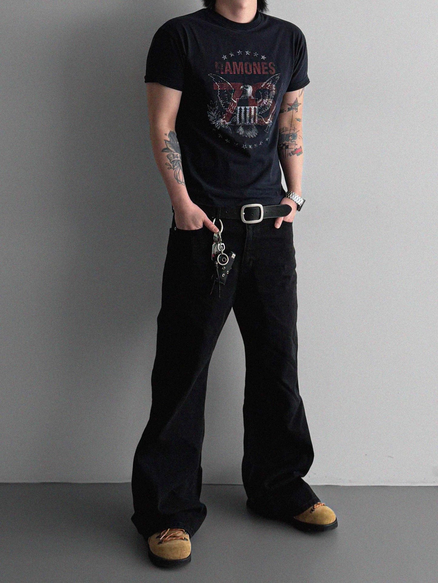 Ramones pigment muscle half t-shirt
