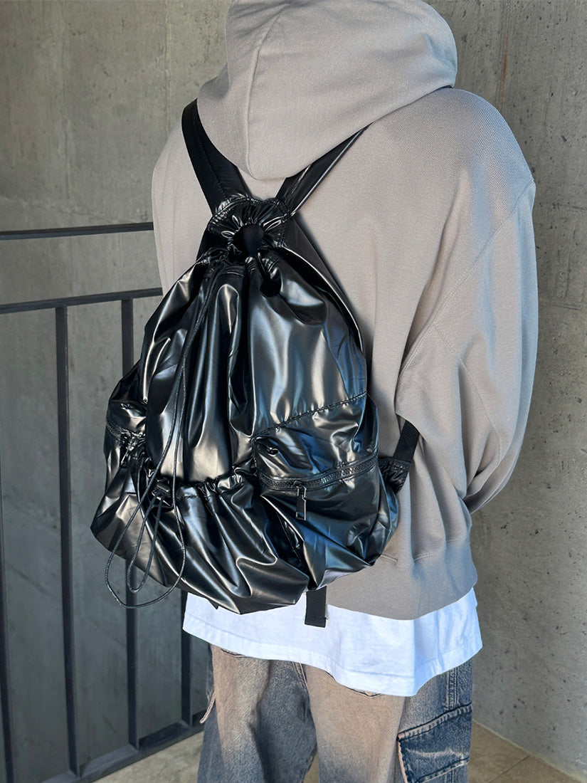 Glossy string backpack