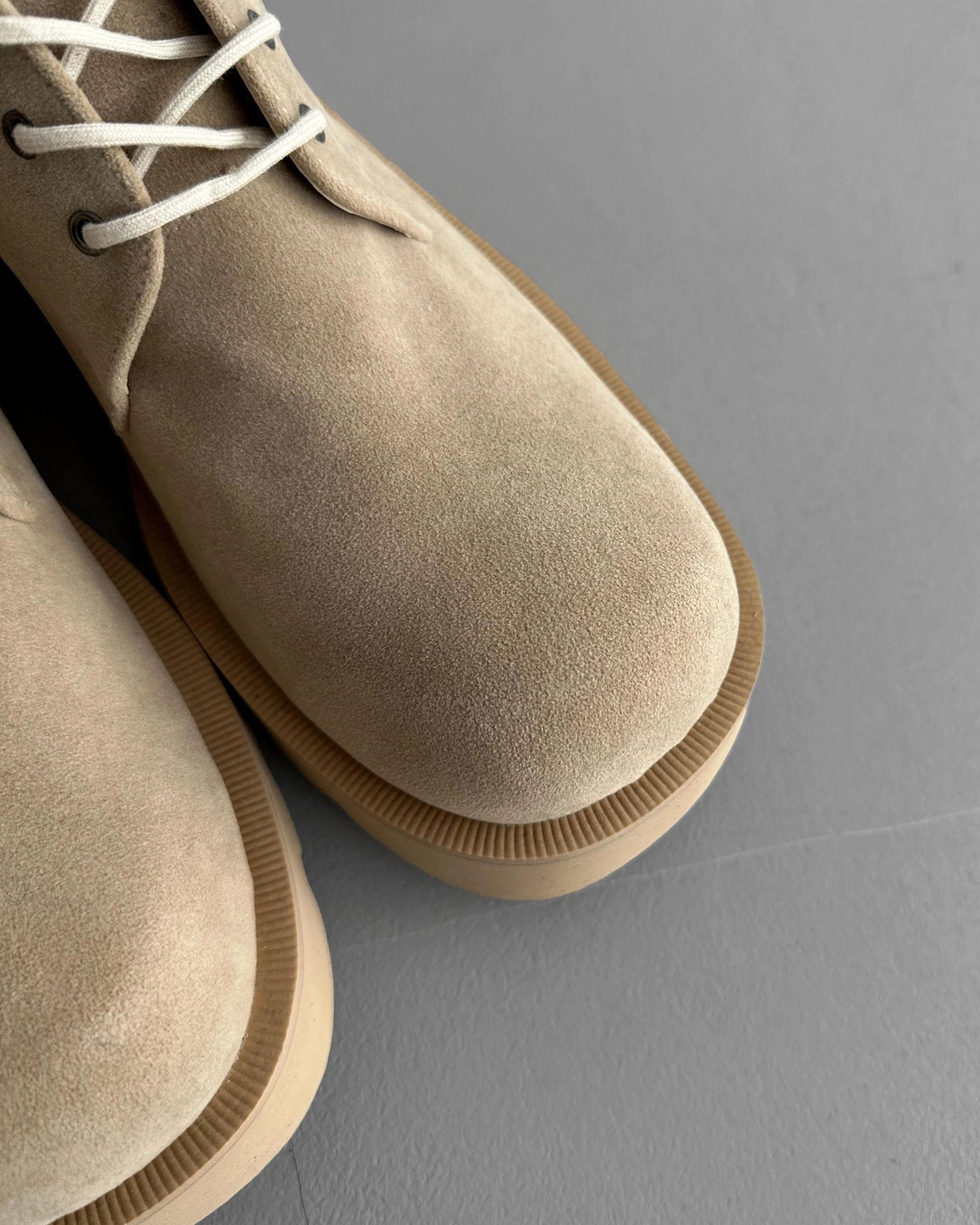 Sand suede loafers