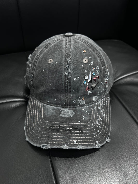 Washed Rhinestone Cap