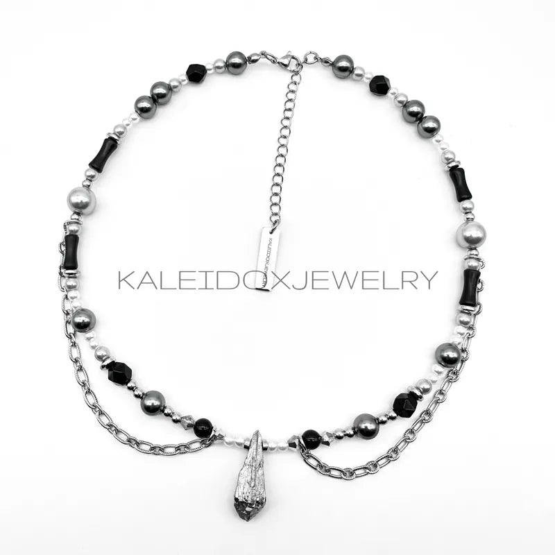 Grey Crystal Necklace