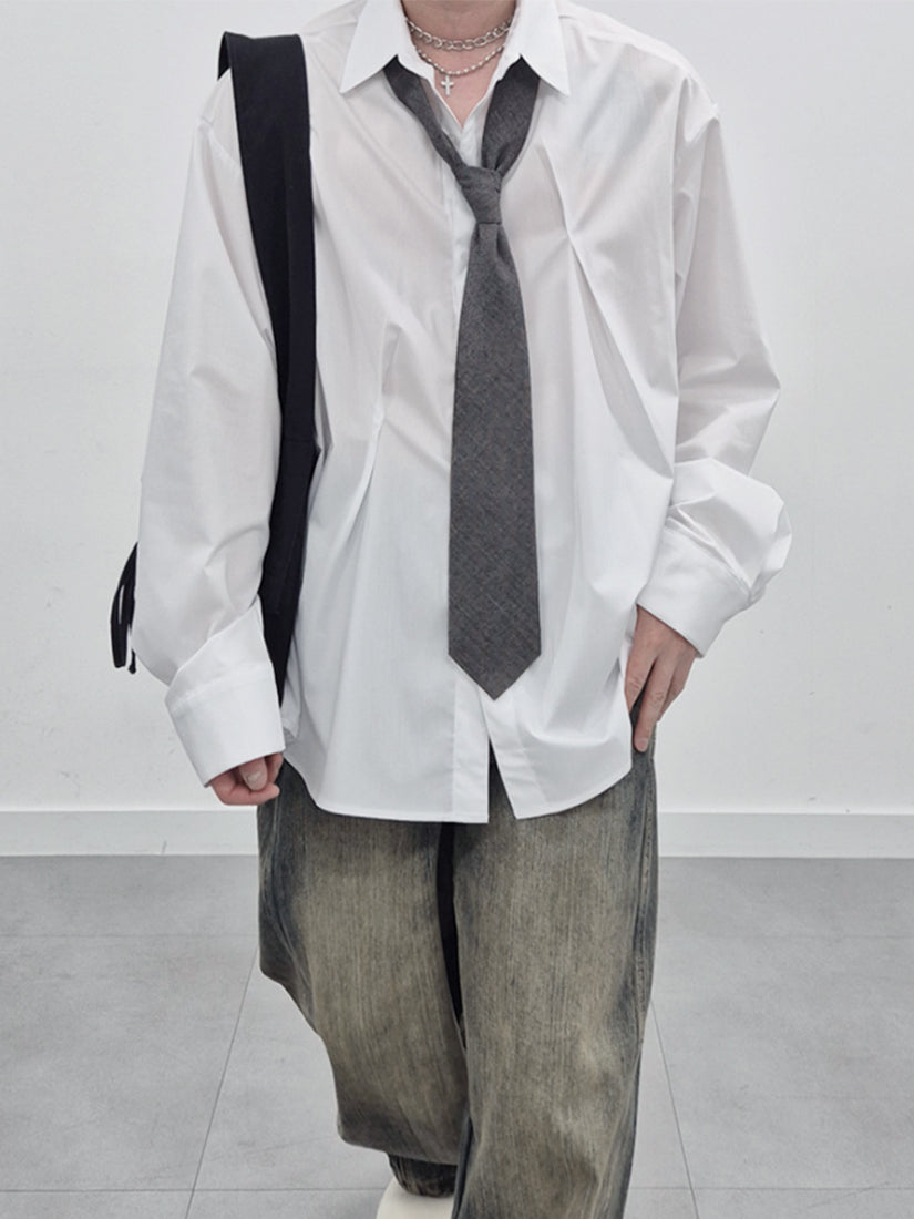 Pleated Wide Shirt