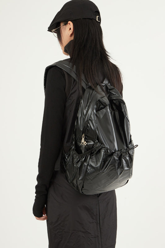 Casual Metal Glossy Backpack