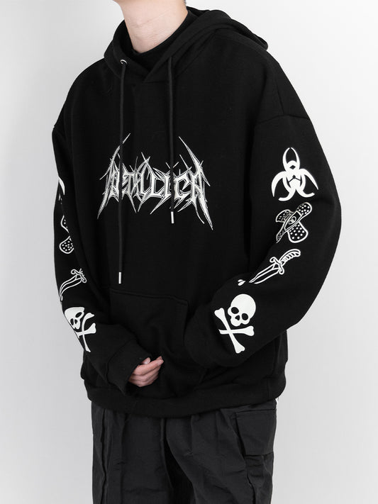 Heavy metal logo hoodie