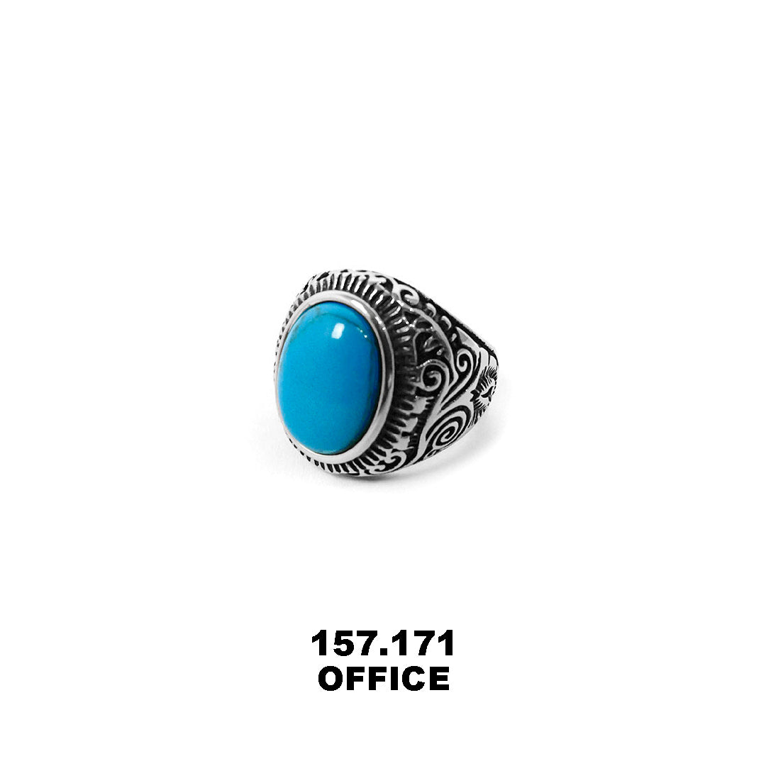 Surgical Steel Turquoise Ring