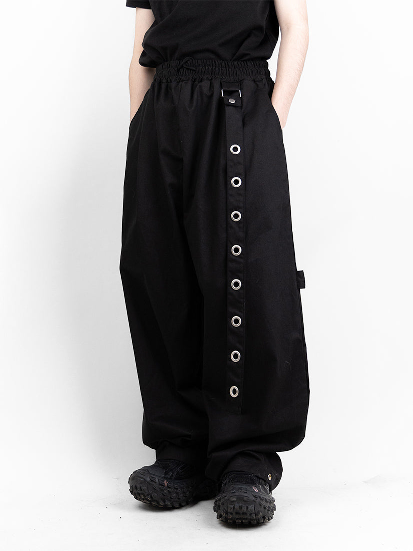 Rivet Key Ring Belt Balloon Pants