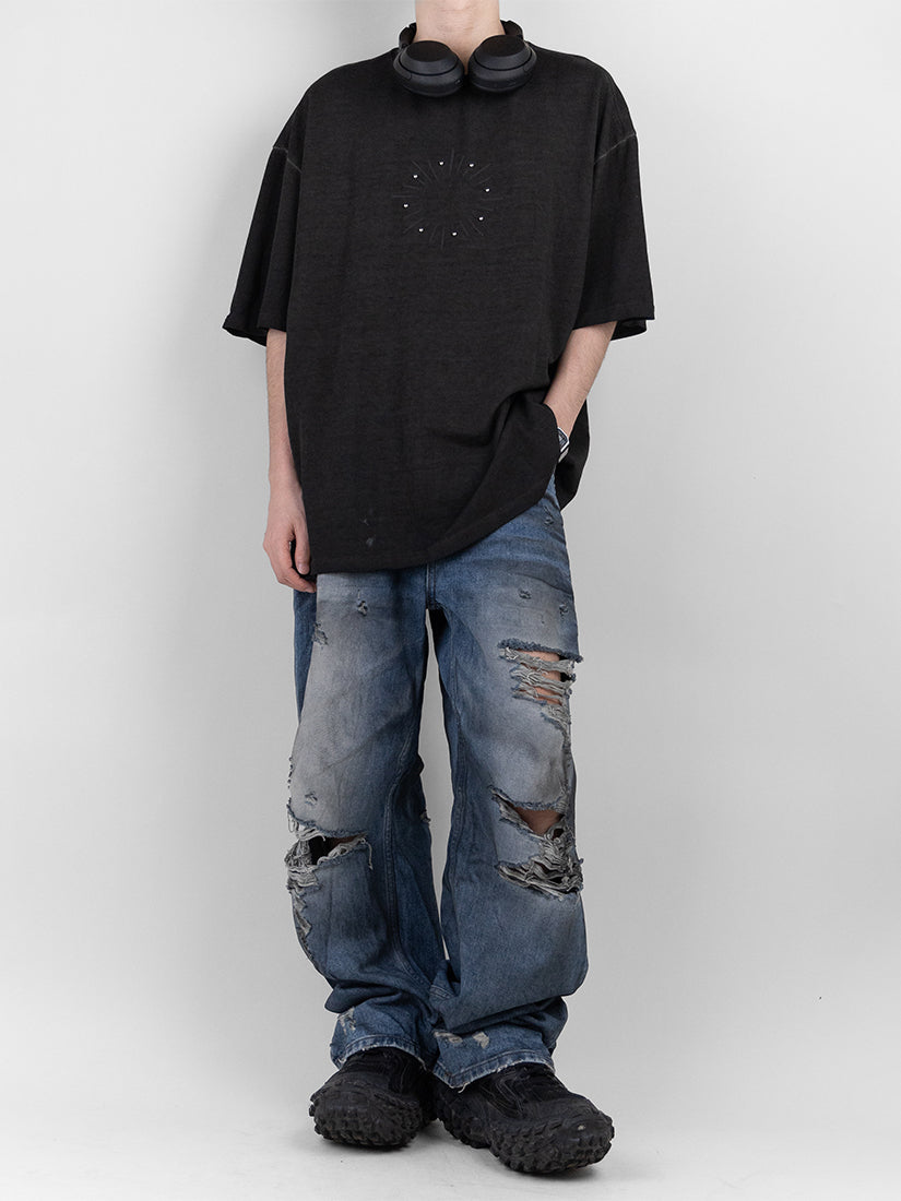 Dirty Wash Distressed Jeans