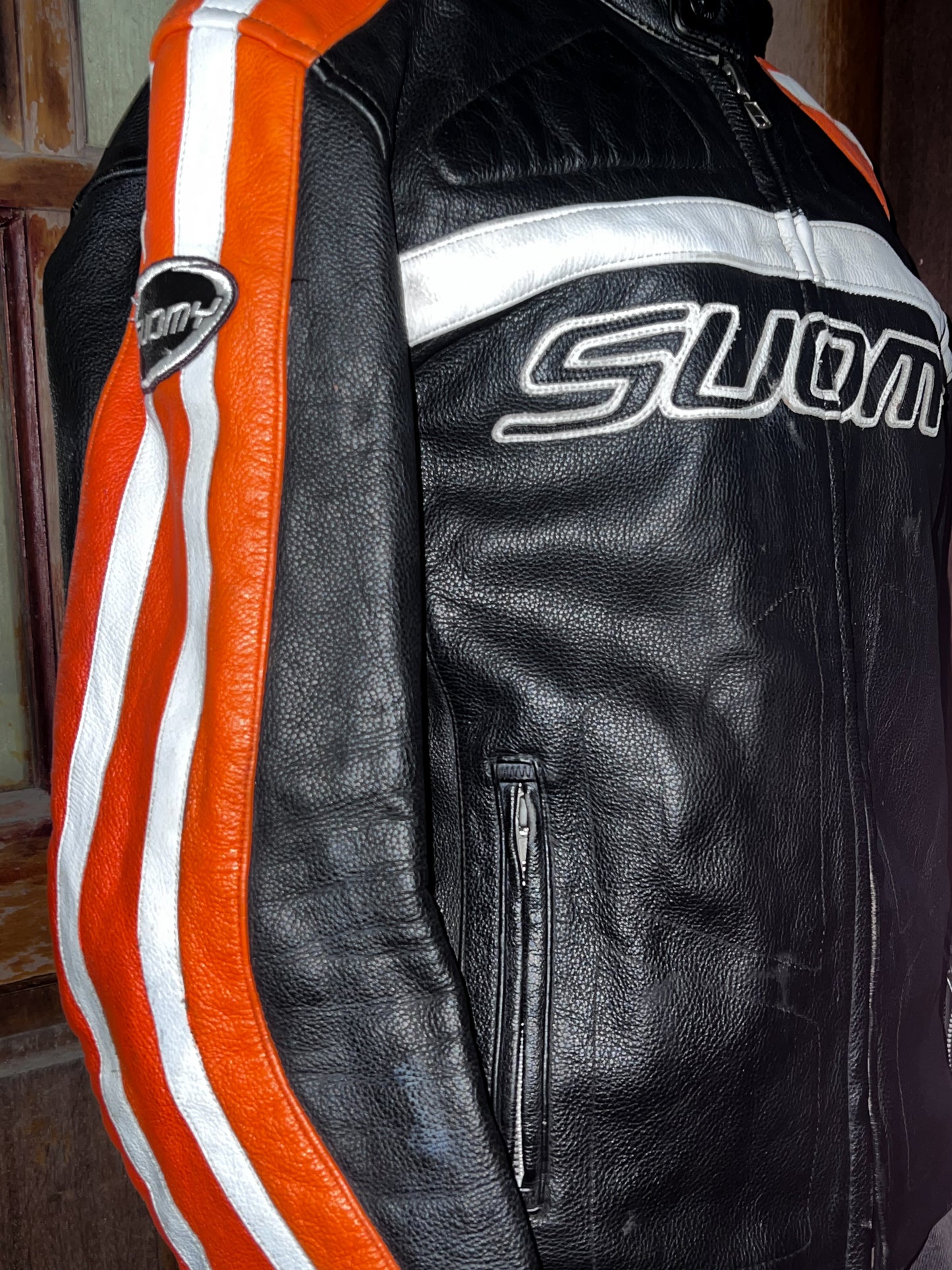 Vintage racing leather jacket 3