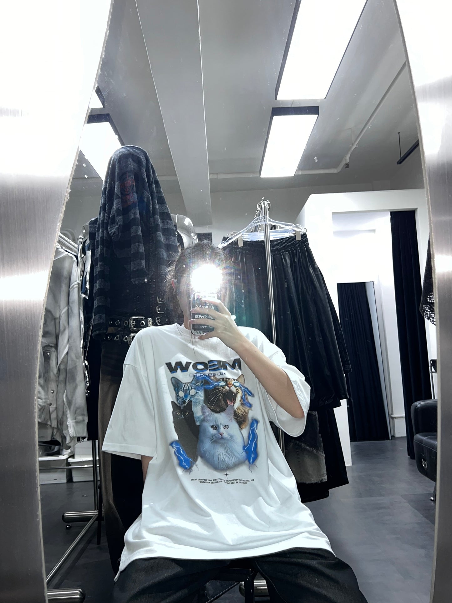 Galaxy Cat Print Tee