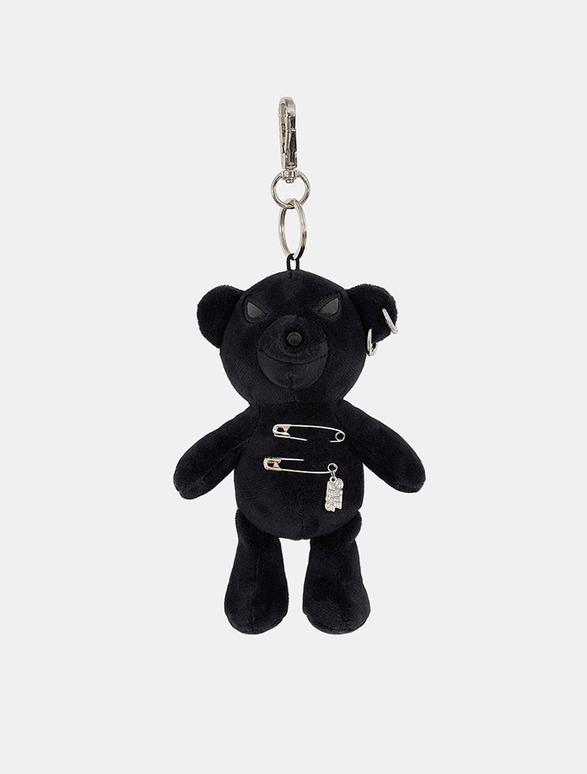Black Angry Teddy Bear Keyring