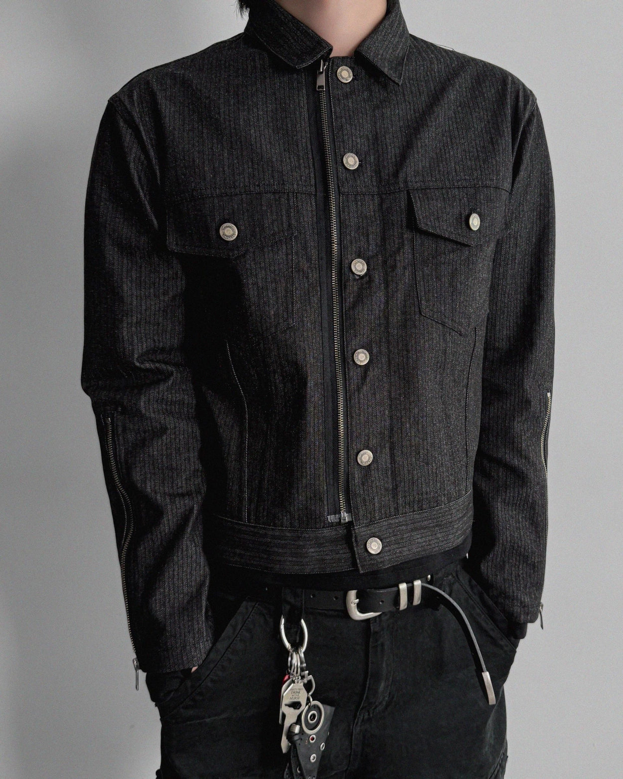 Non fade zipper tracker crop jacket