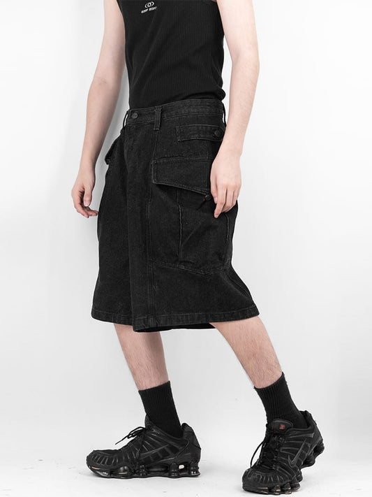 Bermuda Cargo Denim Pants