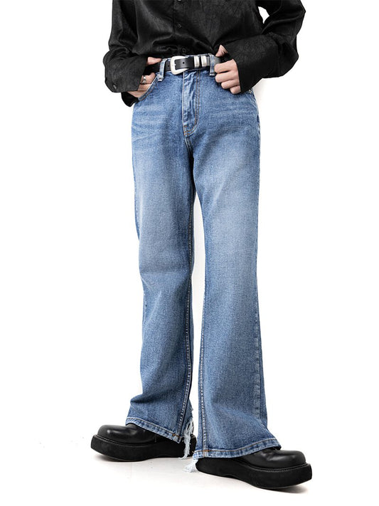 Vintage Washing Denim Boots Cut 