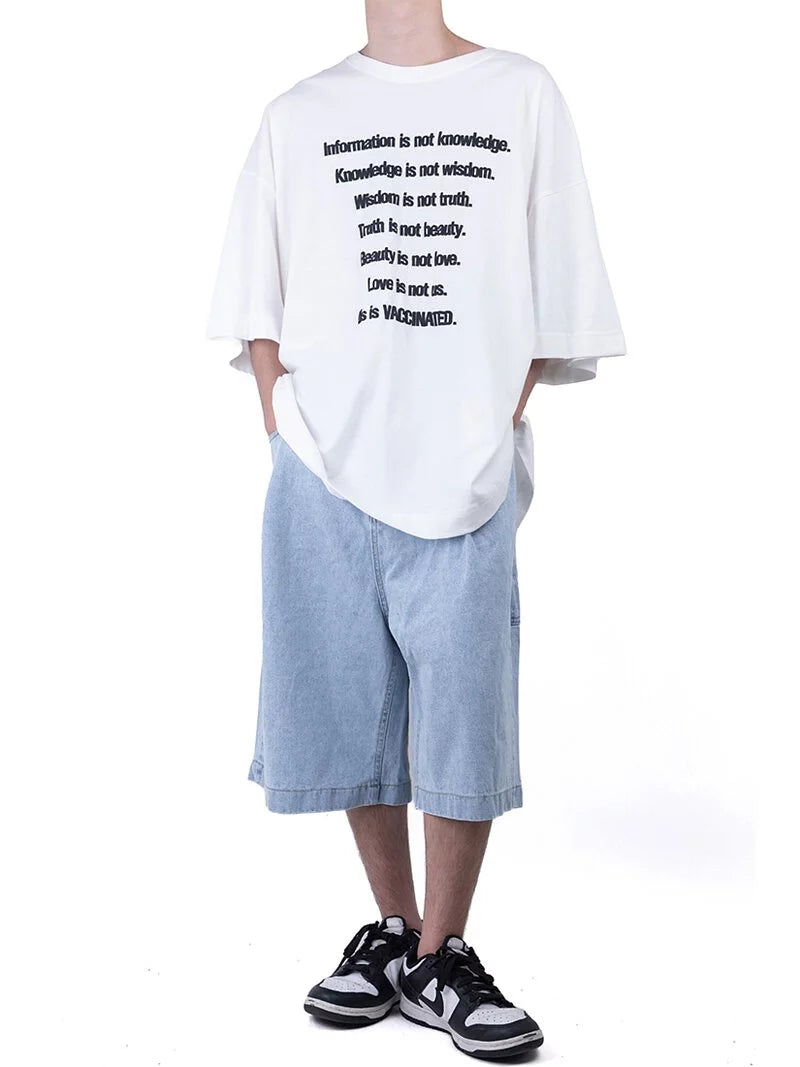 Slogan Over Half Tee
