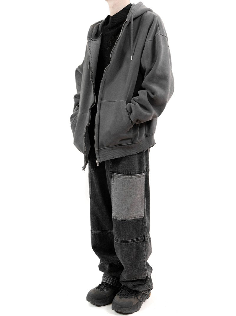 Vintage Dying Hoodie Zip-Up 