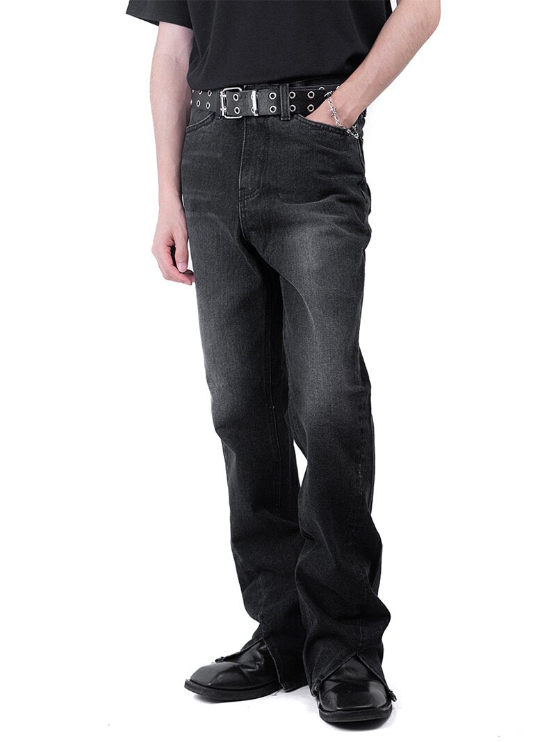 Hem Slit Bootcut Jeans 