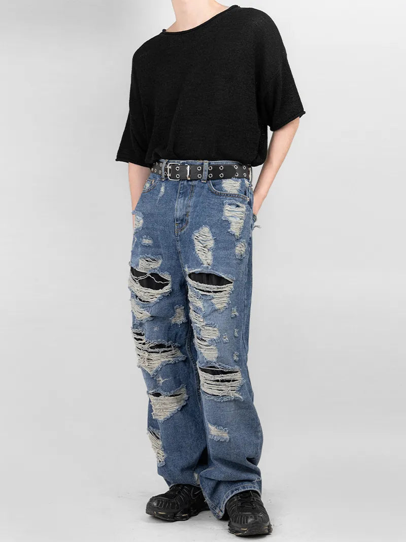 Old fashioned Damage wide jeans 