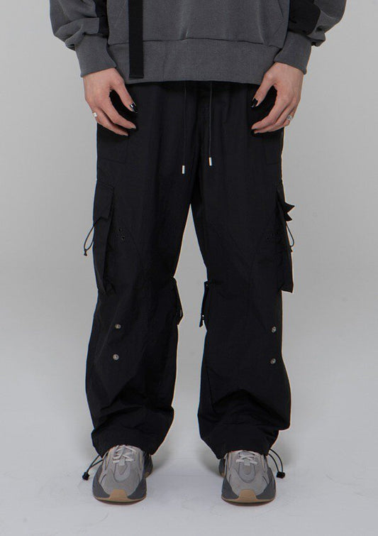 [DE-NAGE]Snap on-off cargo pants Black_0067 