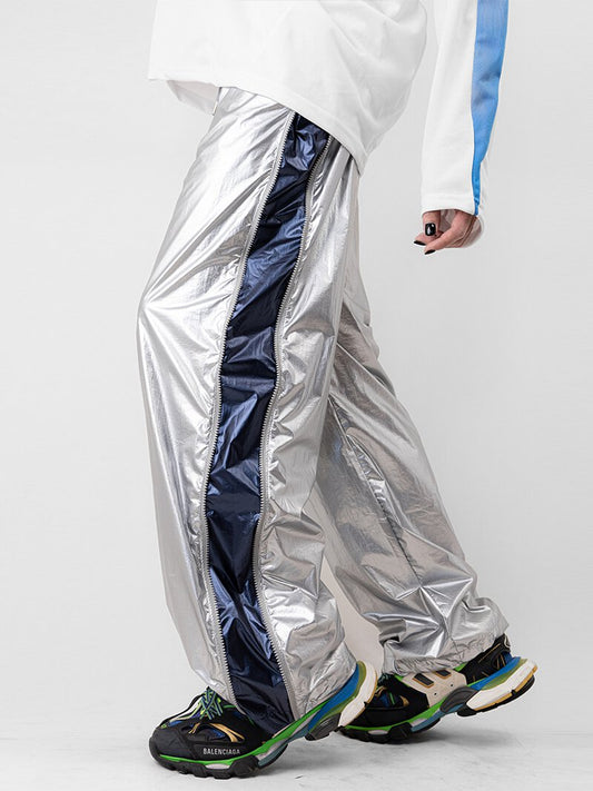 Metal Side Zipper Pants 