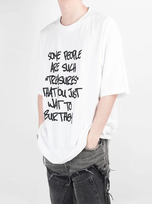 Lrregular Letter T-shirt 