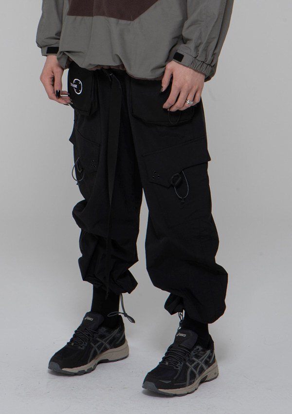 [DE-NAGE]Combat cargo pants Black_0069