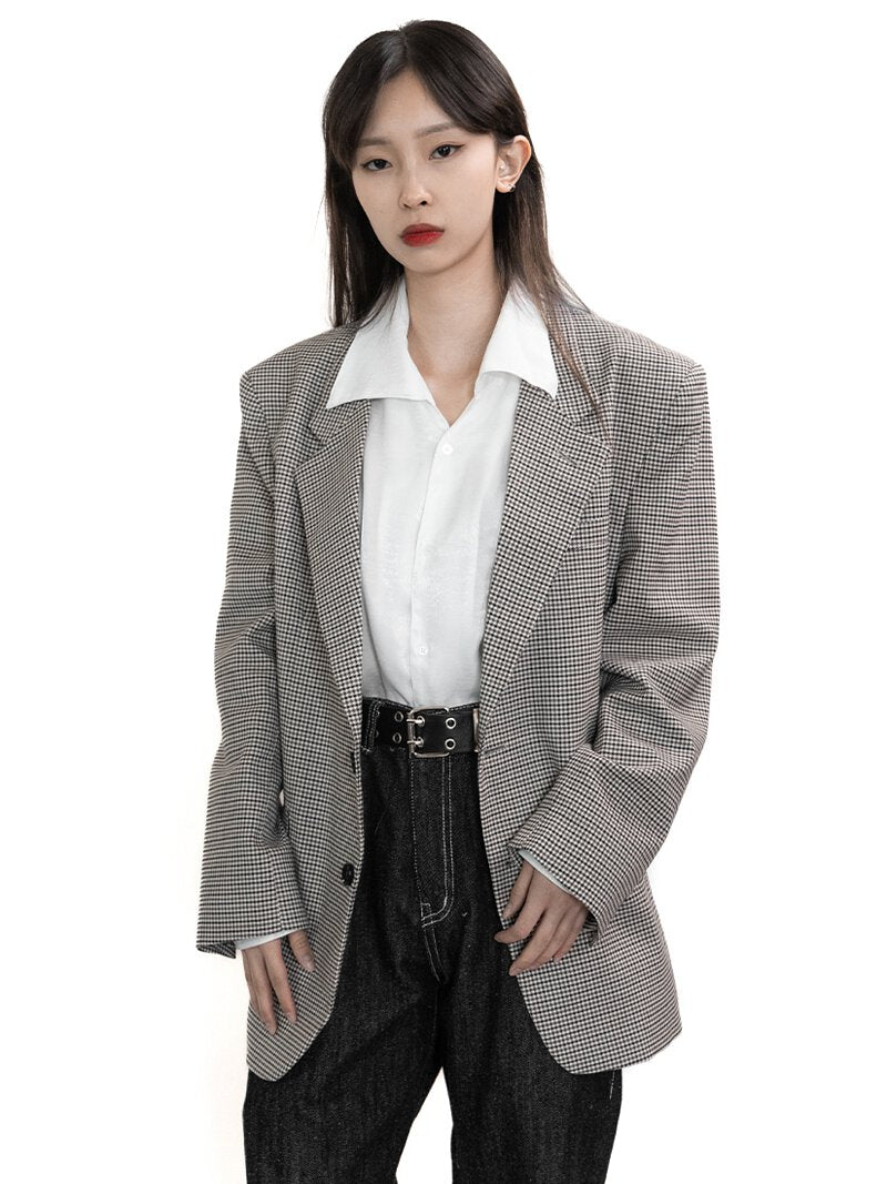 Checkered Blazer 
