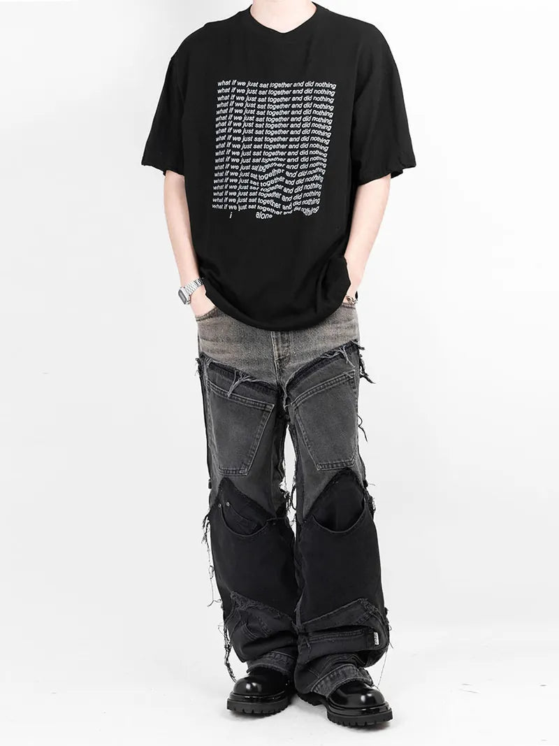 Box Lettering Half T-shirt