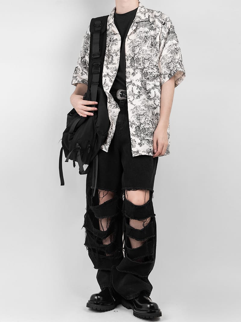Under savage wide black denim 