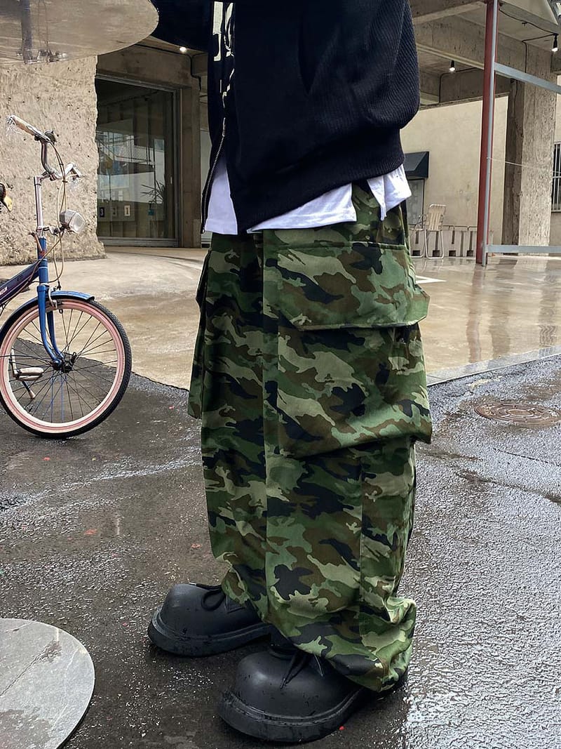 Camo Banding Wide Pants 