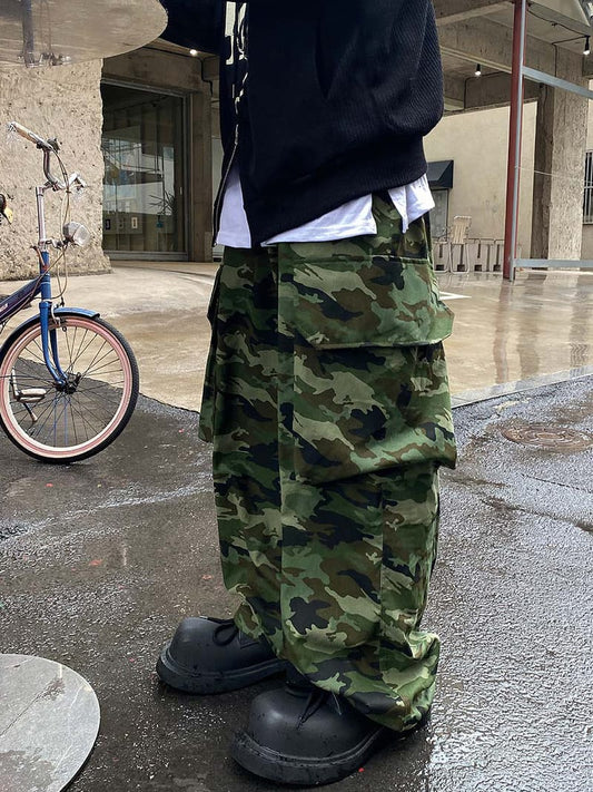 Camo Banding Wide Pants 