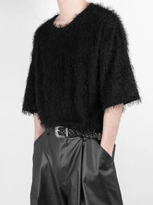 Fine Mohair Short Sleeve Knit 