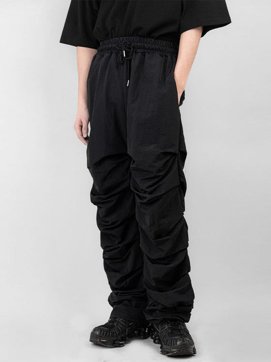 Wrinkle Pin Tuck Banding Pants 