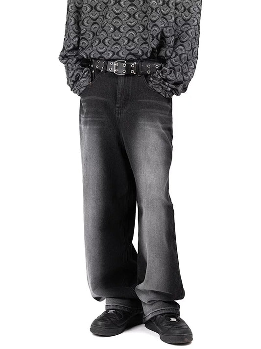 Loose Fit Black Denim Pants 