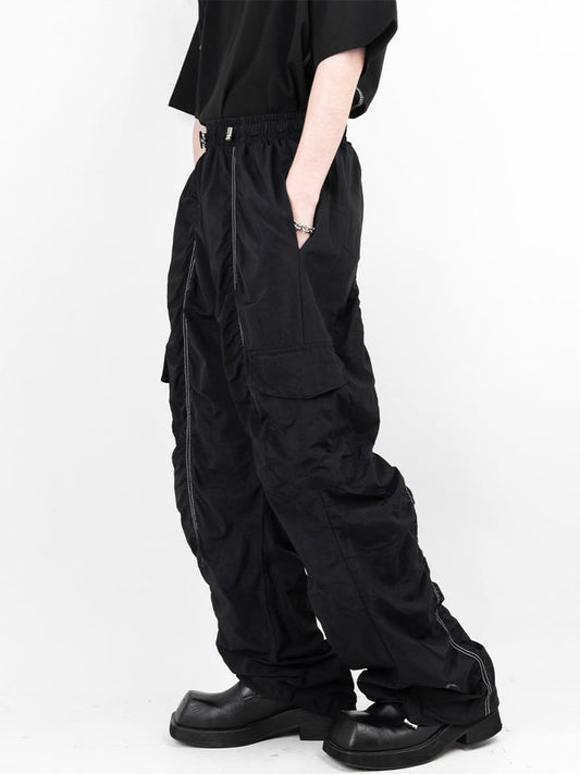 Line Shirring Banding Pants 