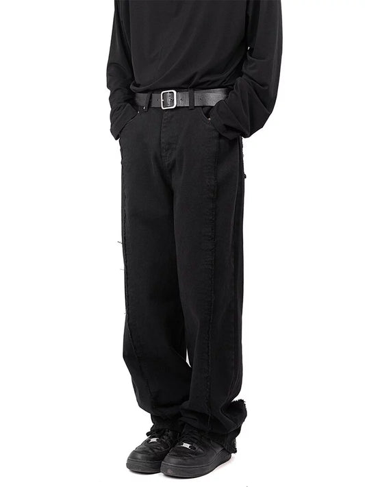 Ruff Triple Line Detail Denim Pants 