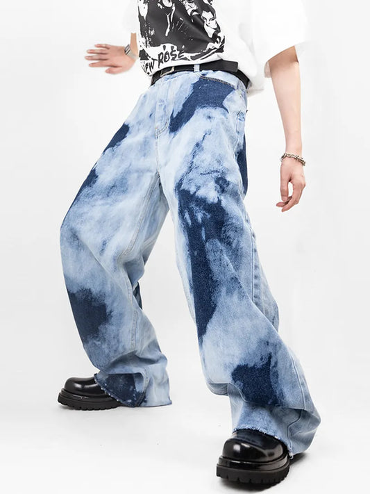Tie Dye Blue Jeans 