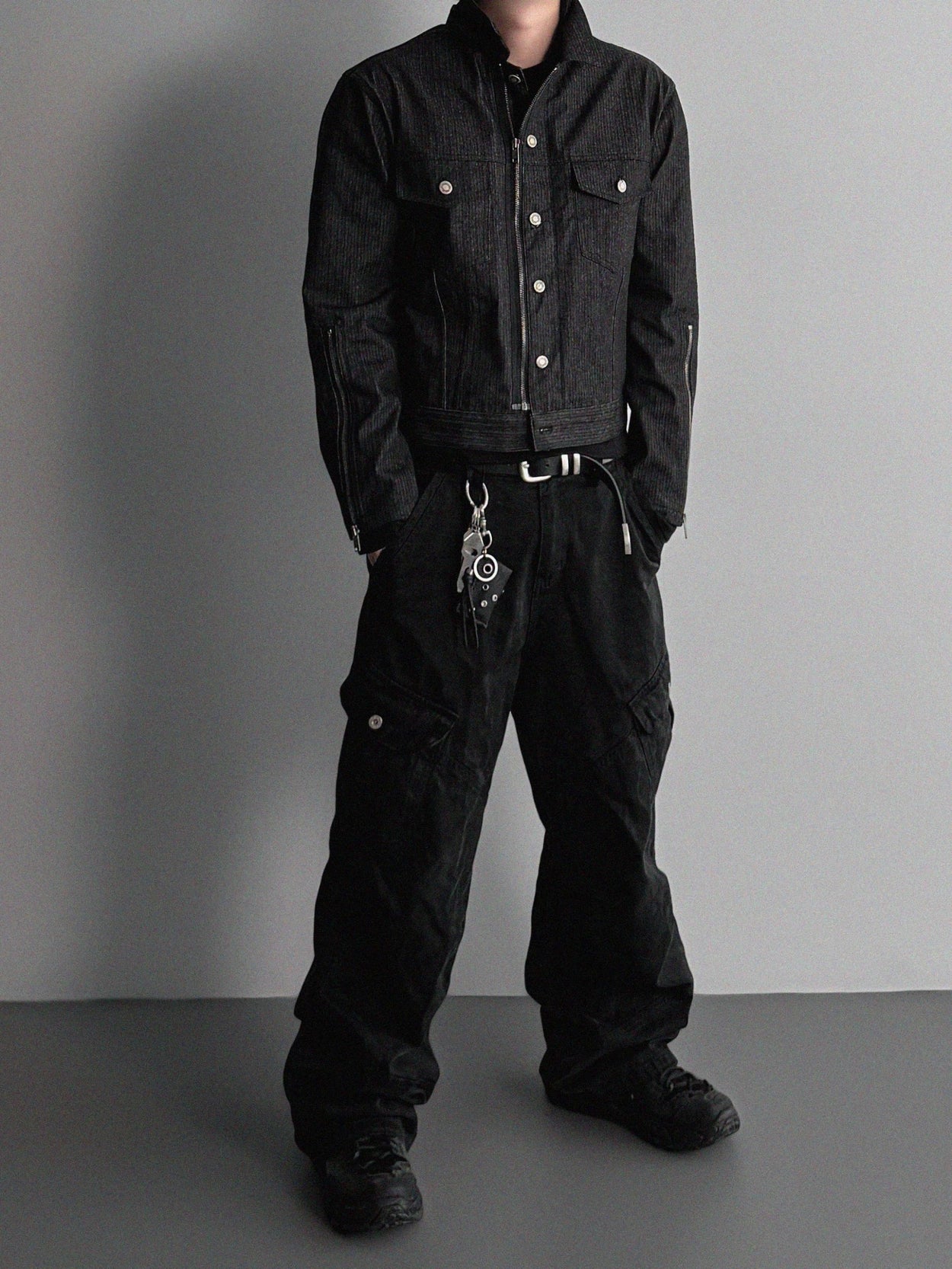 Non fade zipper tracker crop jacket