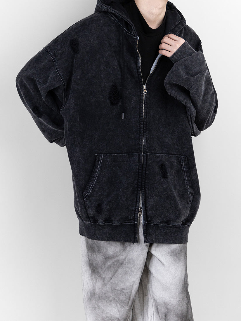 Selfa Vintage Over Hooded Zip-Up 