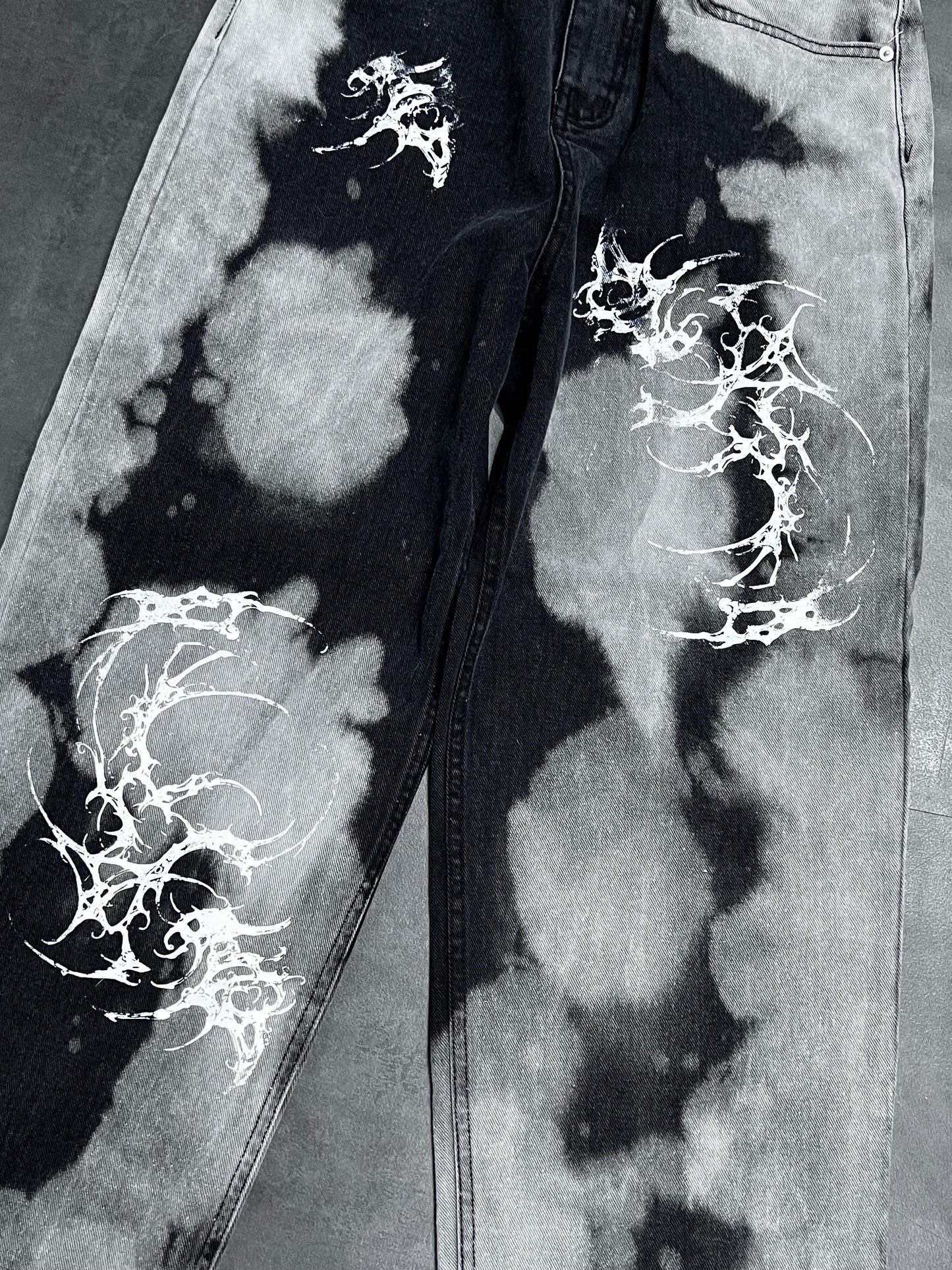 Tie-Dye Painting Denim Pants