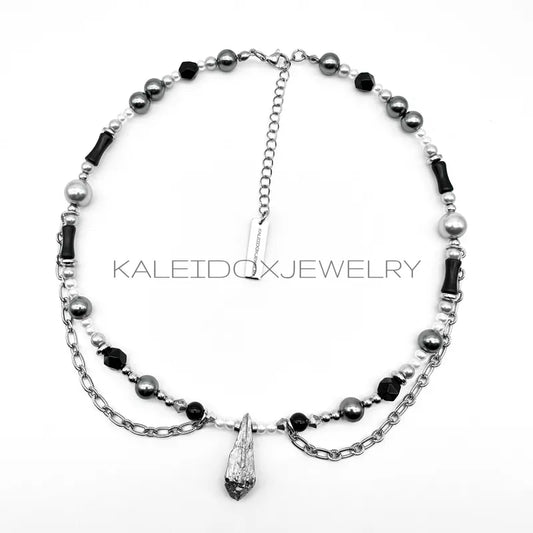 Grey Crystal Necklace