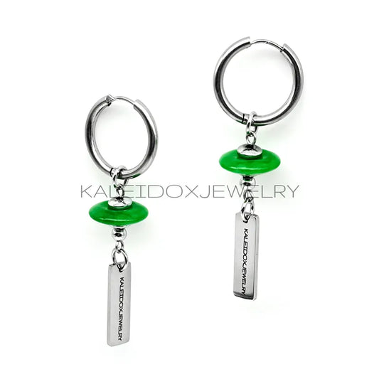 Kaleidoxjewelry logo jade earrings