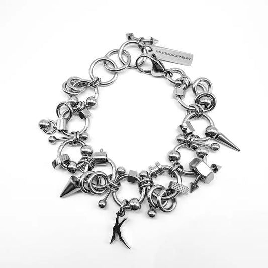 Logo pierced bracelet