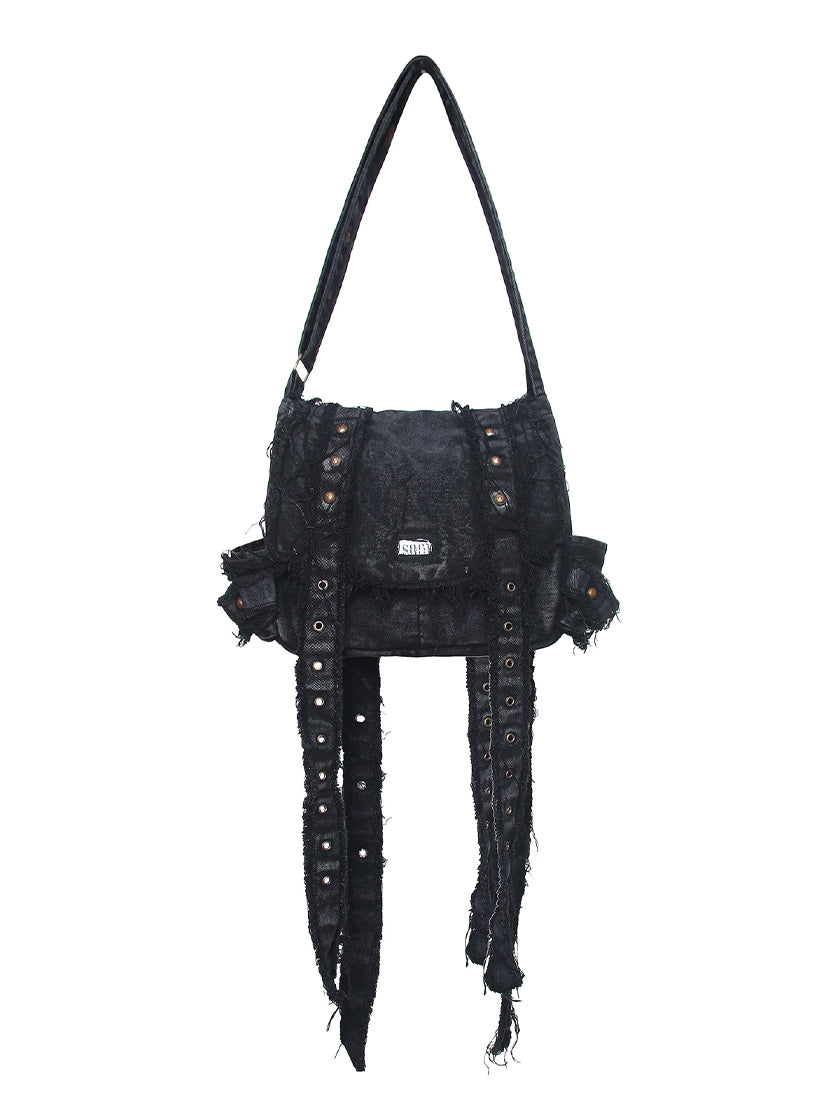 S-WASHED DENIM BAG - ROCK