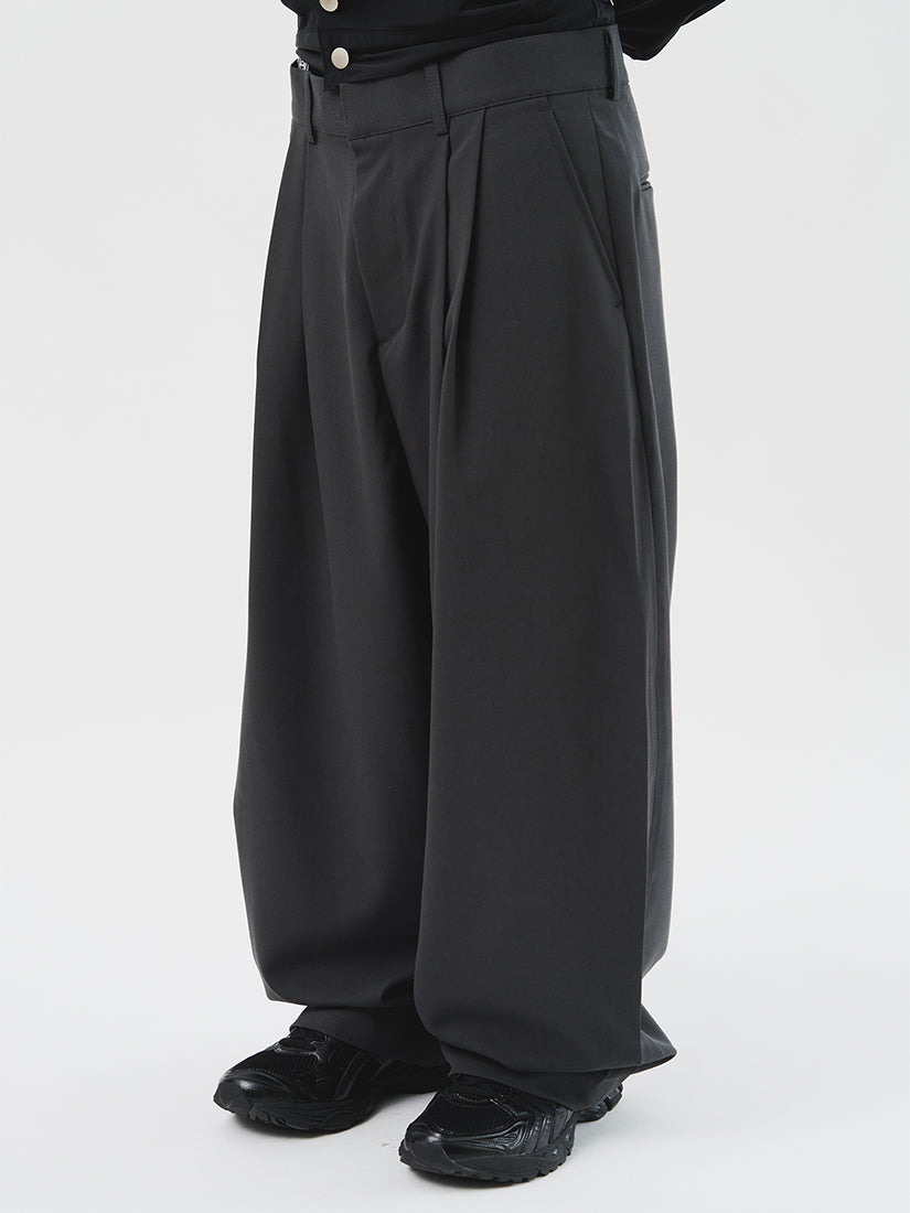 Set Twill Balloon Trousers 