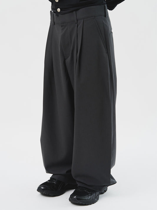 Set Twill Balloon Trousers 