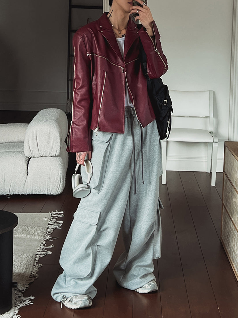 Zipper Leather Jacket